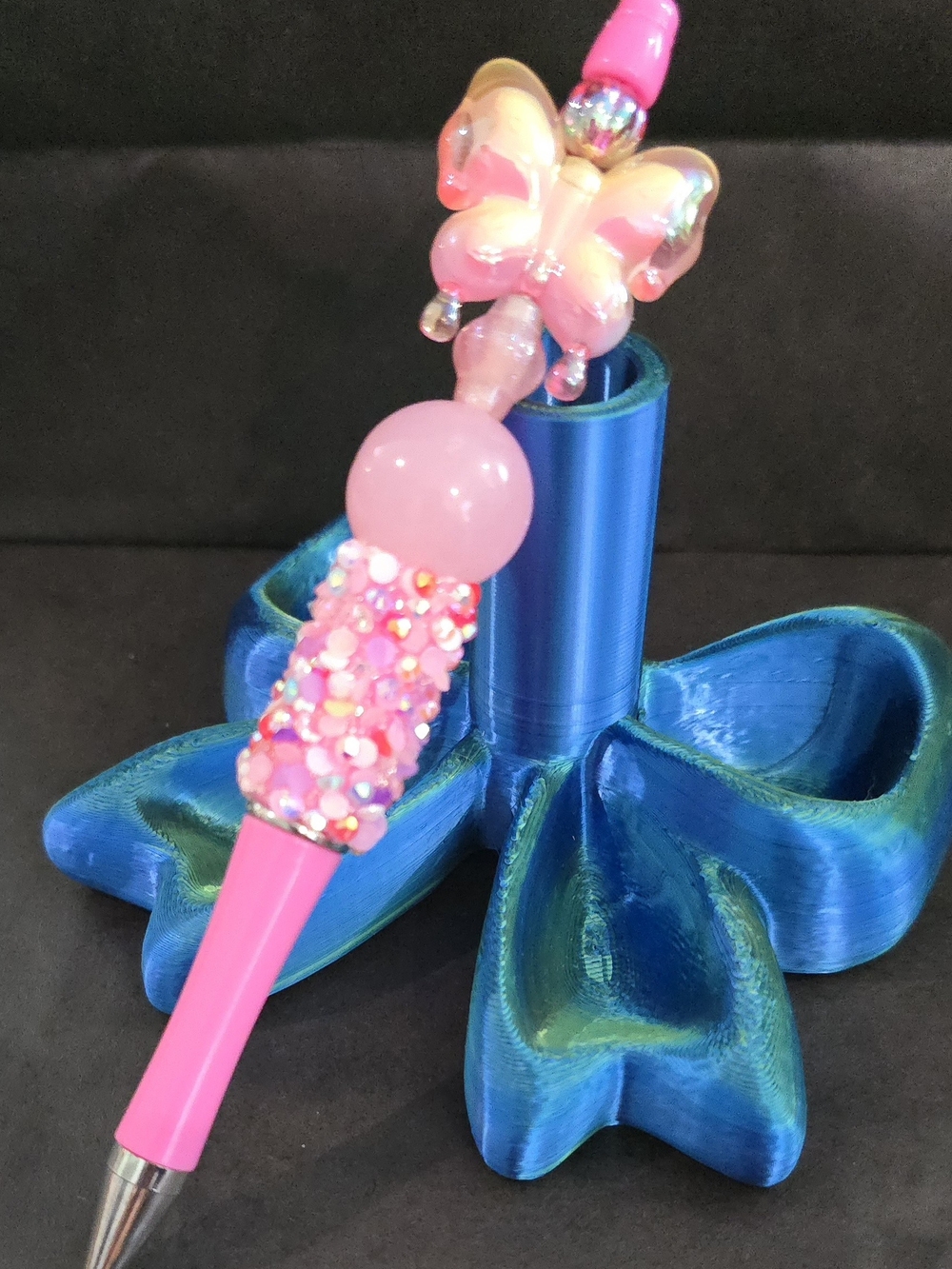 Pink Ombre Butterfly Beaded Pen